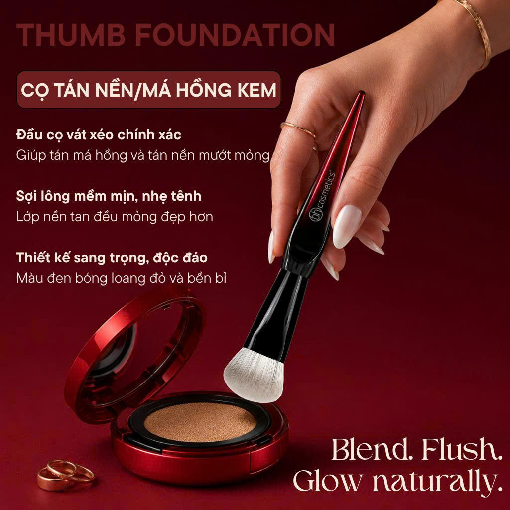 Cọ Đánh Má Hồng Kem Và Nền Lỏng BH Cosmetics THUMB FOUNDATION BH001
